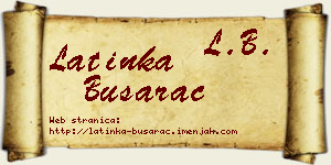Latinka Busarac vizit kartica